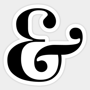 Ampersand Typography Text Design Sticker